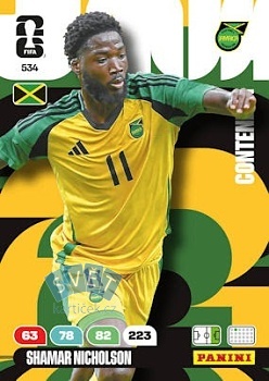 Shamar Nicholson Jamaica Panini FIFA World Cup 2026 Adrenalyn XL Contenders #534